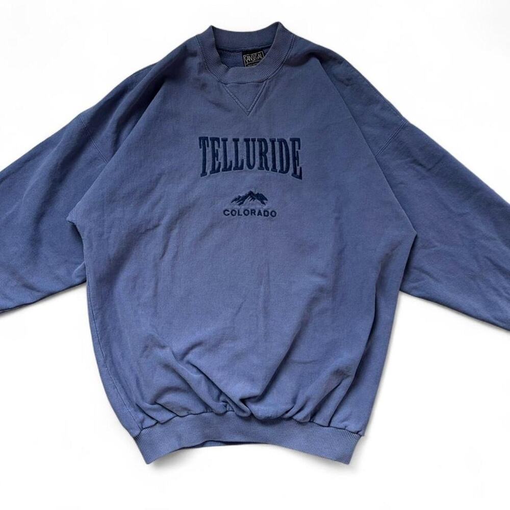 Sansegal telluride colorado blue crewneck